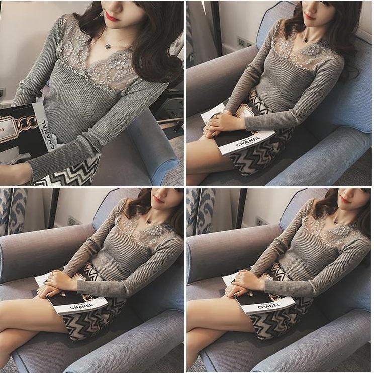 Áo kiểu phối ren hàng nhập ALE65