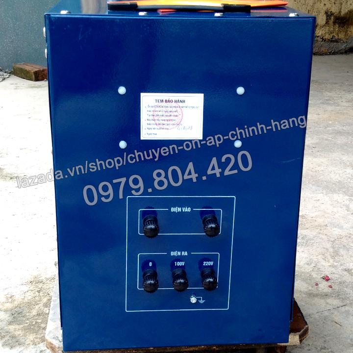 Ổn Áp Standa 10KVA DR dải 90-250V, bảo hành 4 năm, 100% dây đồng ( Logo Quả Xoài )