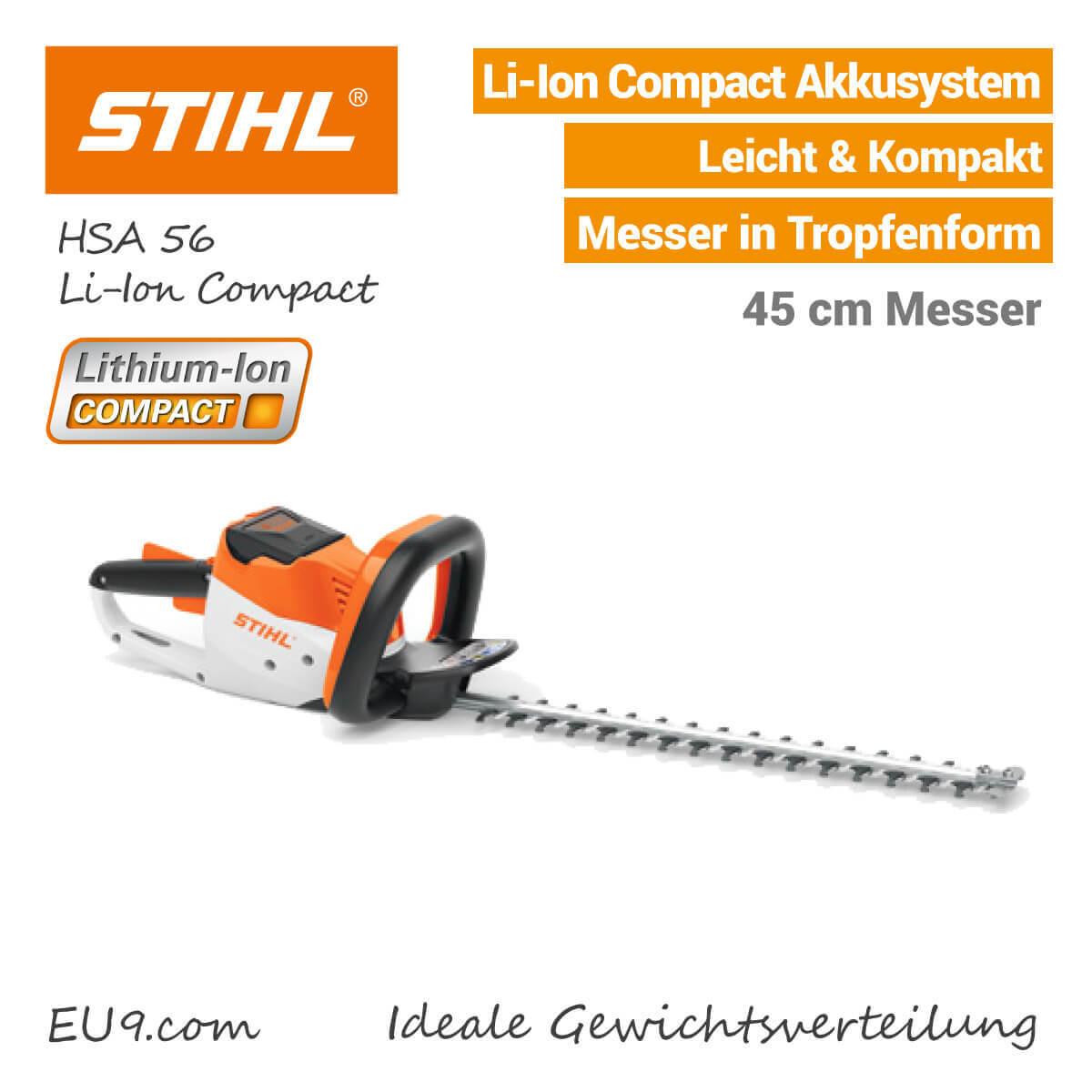 Máy cắt tỉa hàng rào bằng pin STIHL HSA 56 - MADE IN AUSTRIA