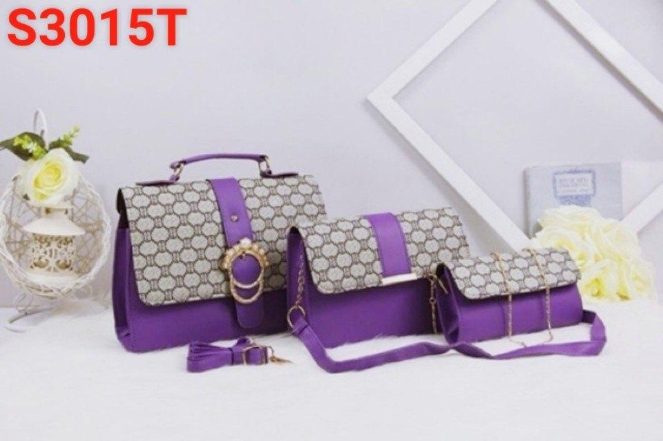 Combo bộ 3 túi xách + túi đeo + ví + PG247