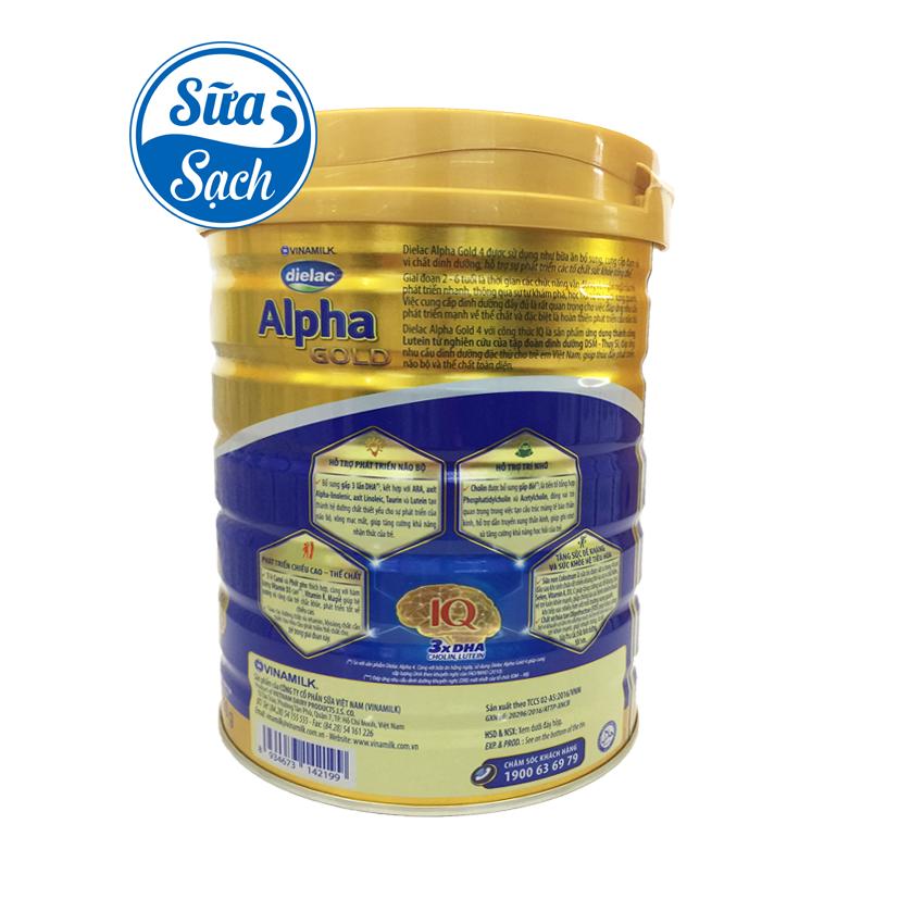 Sữa bột Dielac Alpha Gold 4 lon 900g