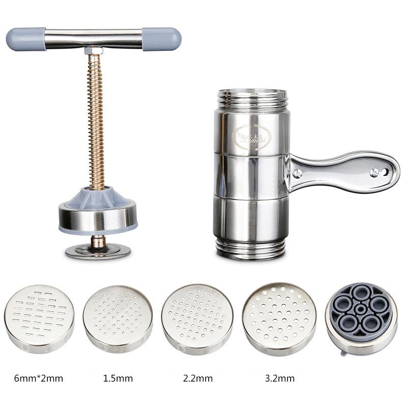 Máy ép mì, bún tươi, ép hoa quả 5 đầu INOX