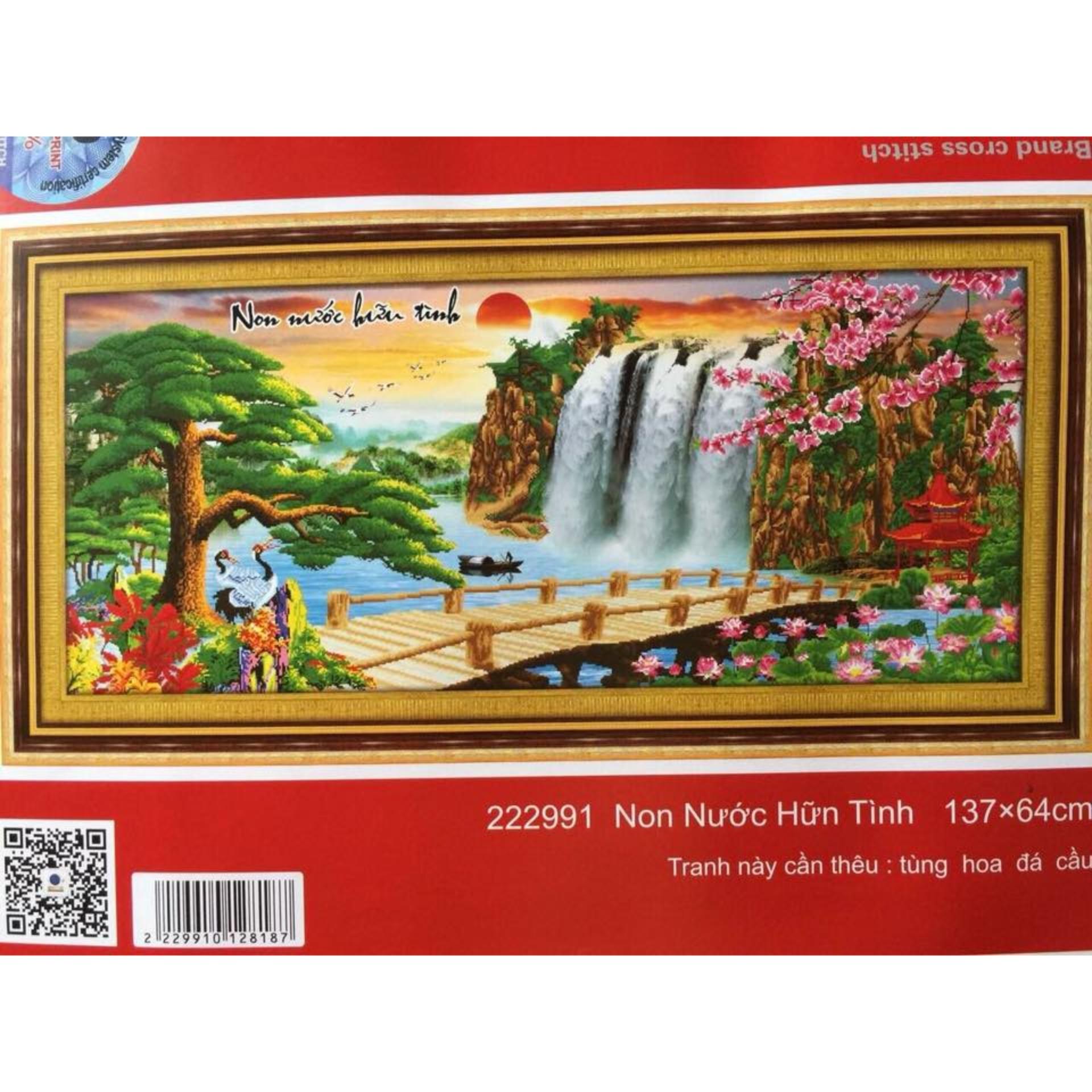 Tranh thêu chữ thập Non nước hữu tình DLH-222991-Ngọc Thịnh