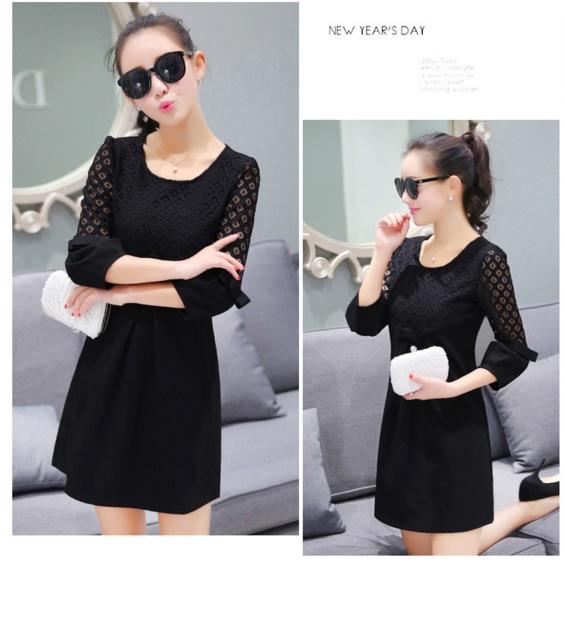 Đầm suông phối ren BEYEU1688 - BY8001