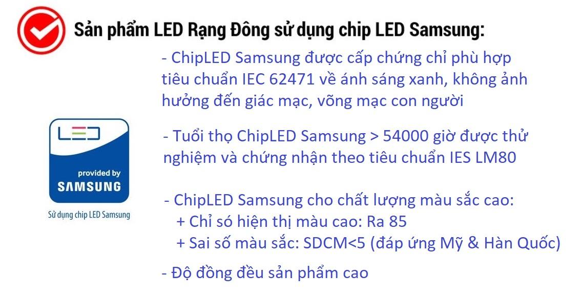 Đèn LED bán nguyệt Rạng Đông 18W 60 cm, Chứng nhận KC Korea, ChipLED Samsung, 2 năm bảo hành