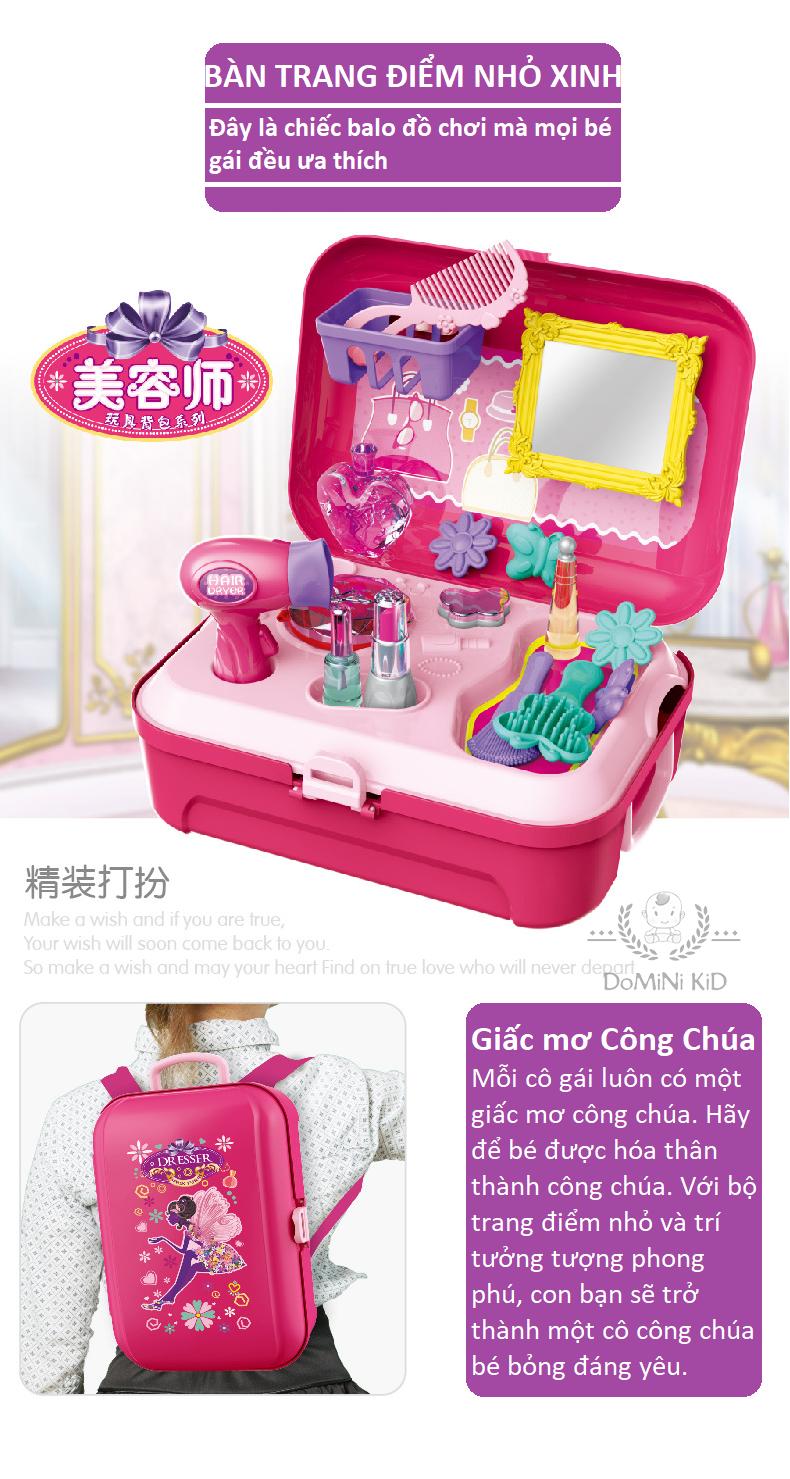 [HCM]Balo bộ đồ chơi trang điểm make up