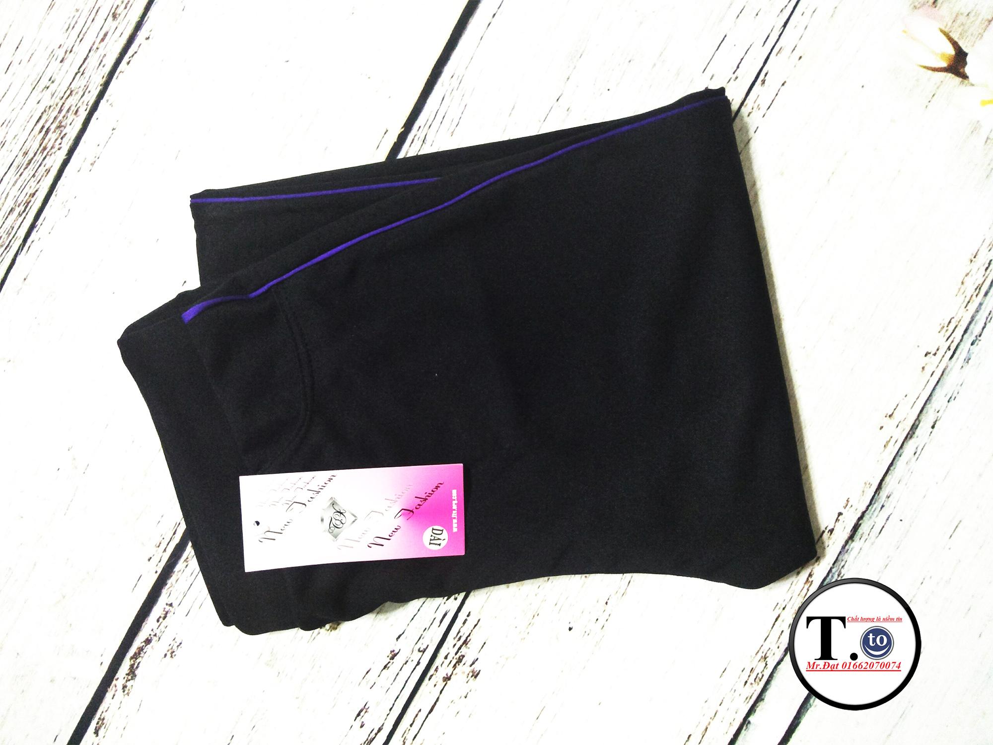 [HCM]Quần thun nữ - legging (Ôm body viền sọc tím)