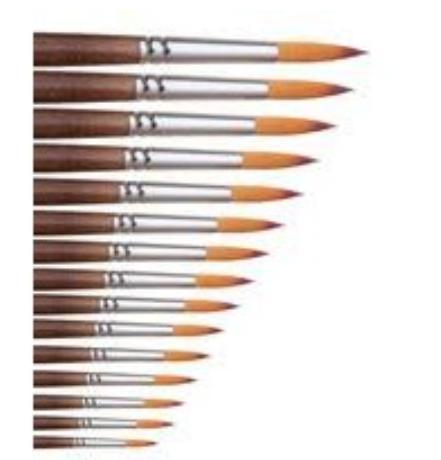 Cọ vẽ hand cán nâu, Nhiều số GIÁ TỐT