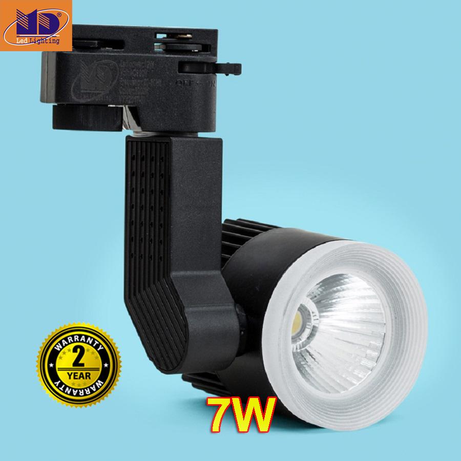 Đèn Led Rọi ray DG cob vỏ đen ánh sáng  vàng 7W - MD68