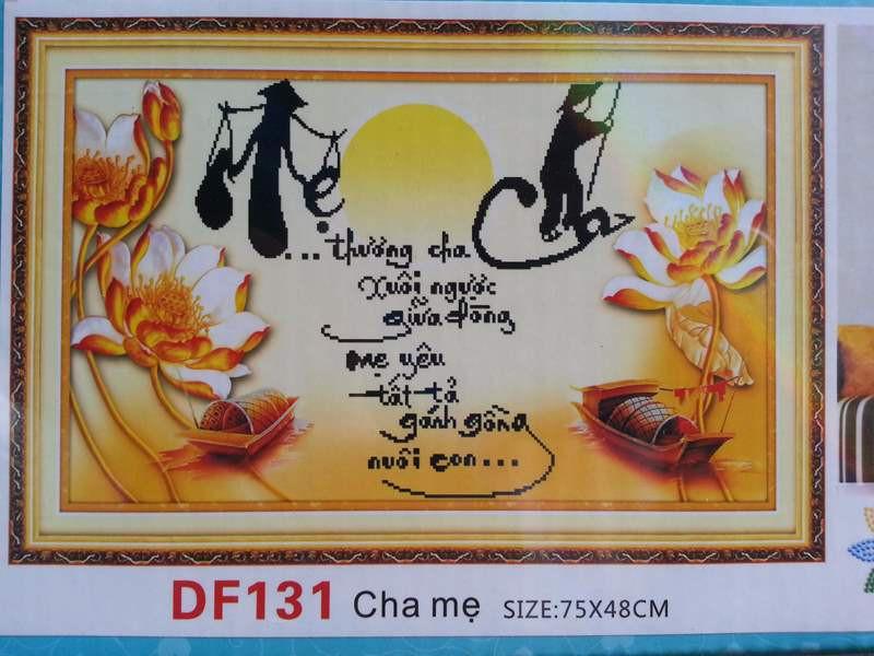 Tranh đính đá cha mẹ df131