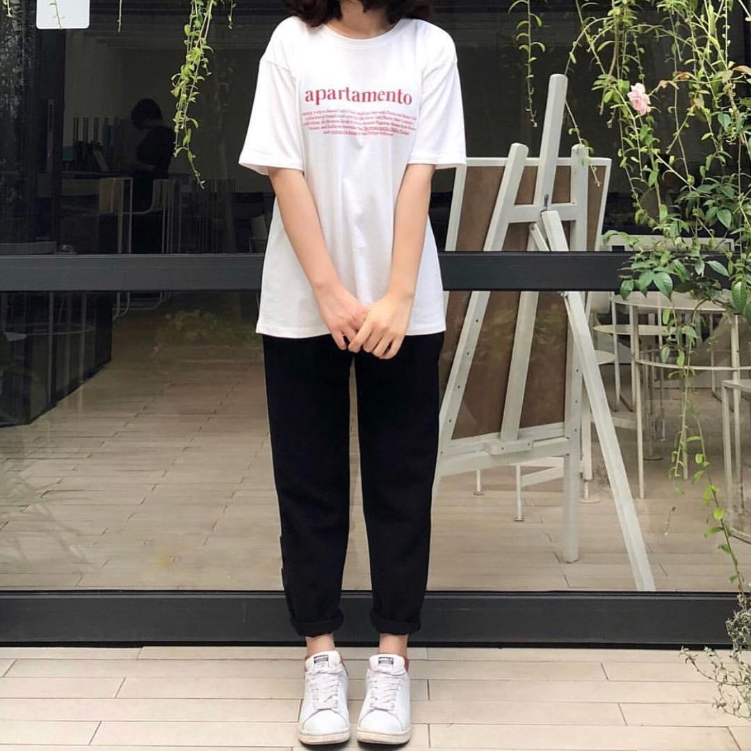 QUẦN BASIC PANTS UNISEX - QUẦN THUN NỮ (Màu đen)