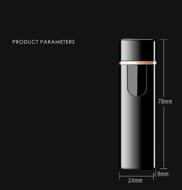 Smart Store Bật lửa hộp quẹt cảm ứng Touch Screen LED nạp sạc USB