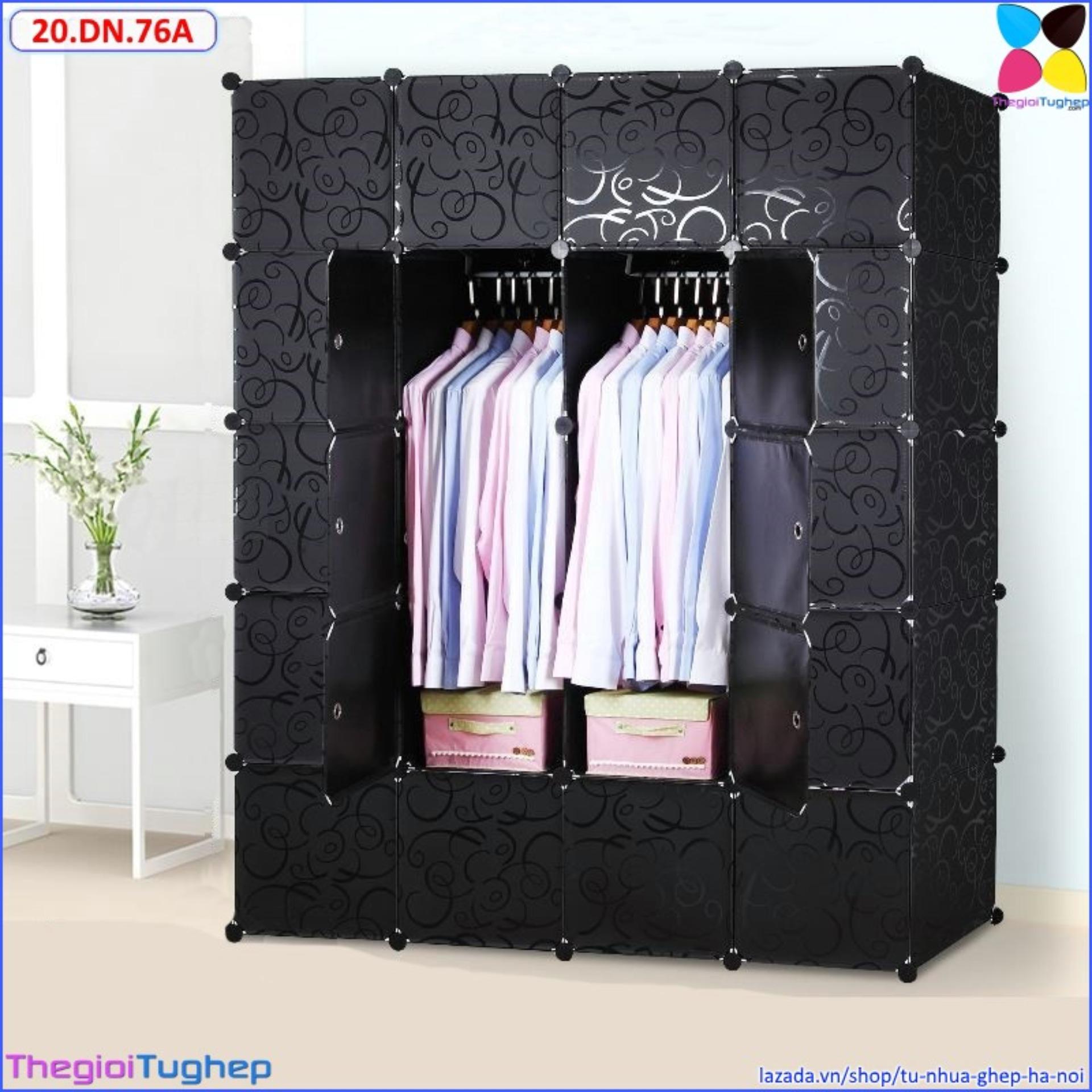 Tủ ghép đa năng 20 ô (đen)-20.DN.76A