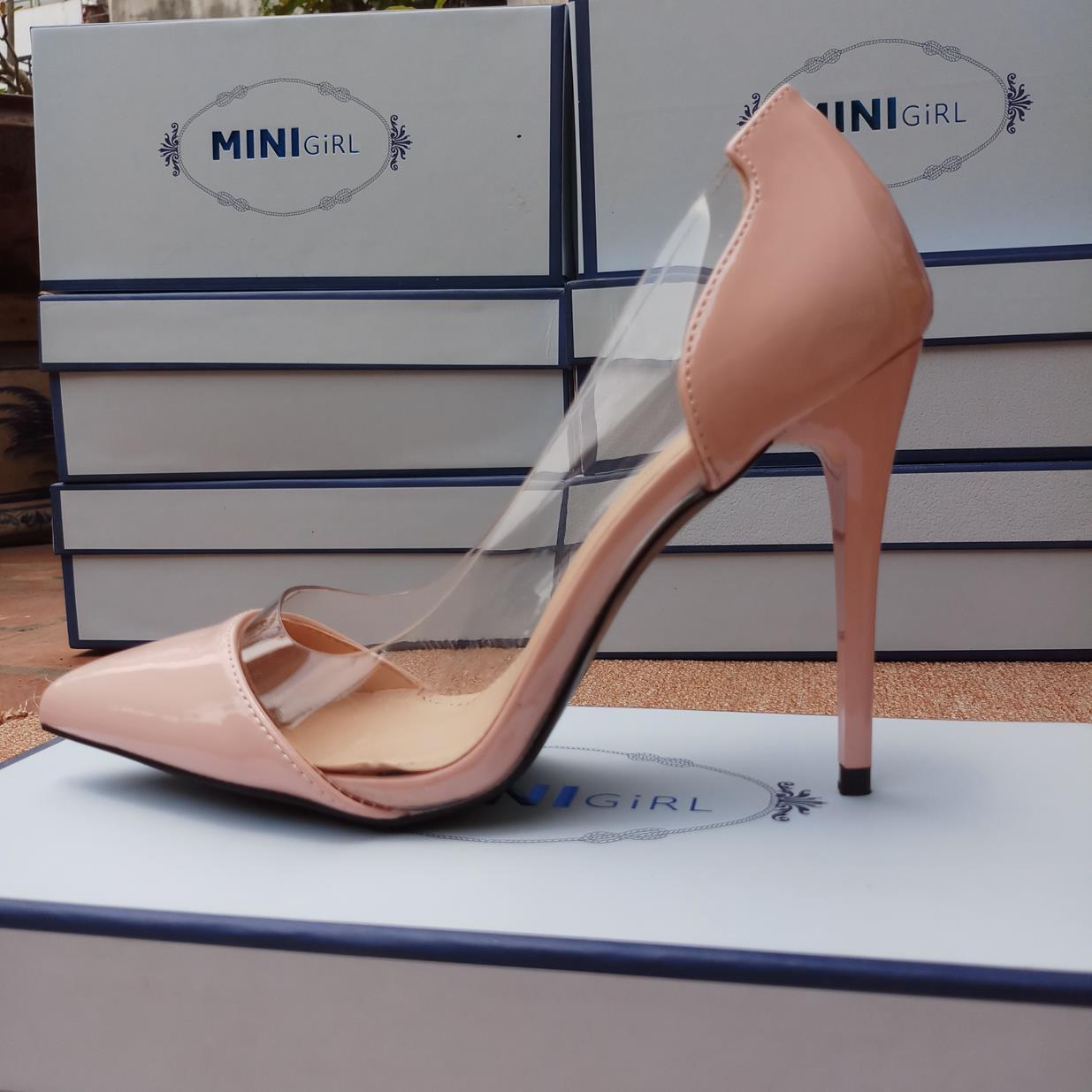 Giày cao gót nữ 9 phân ảnh thật - Size 34 đến 39 - 2017- 6A - Pink