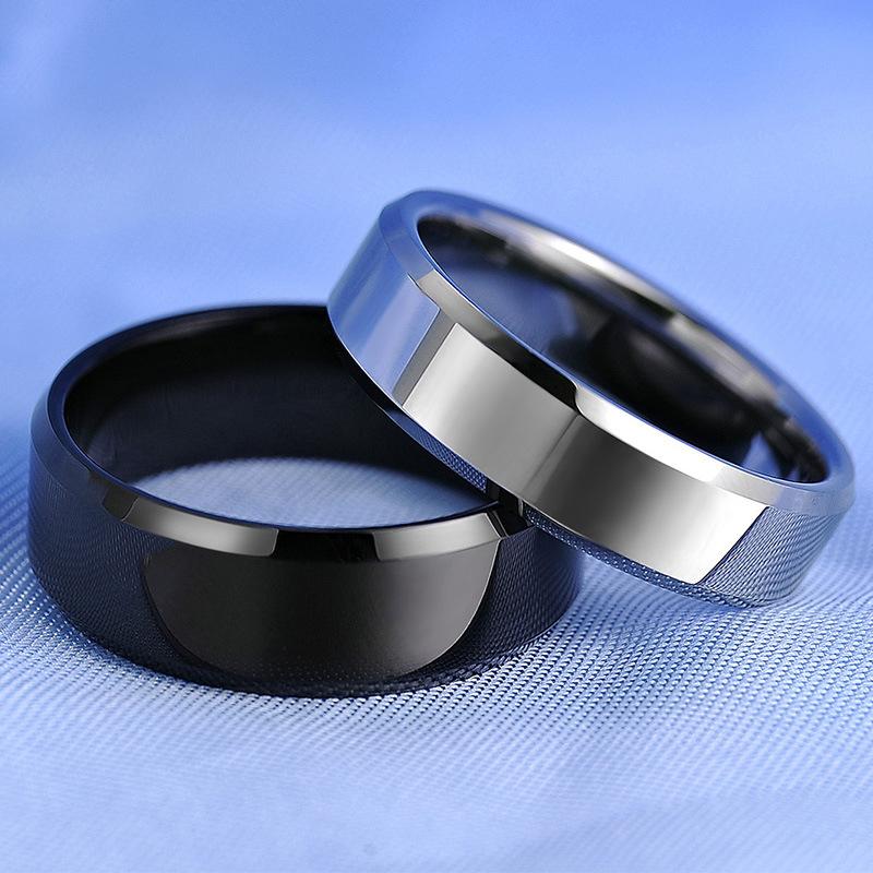 Nhẫn Titan sáng chói lóa phong cách Hàn Quốc ( 3 màu Vàng Bạc Than Đen) RB79