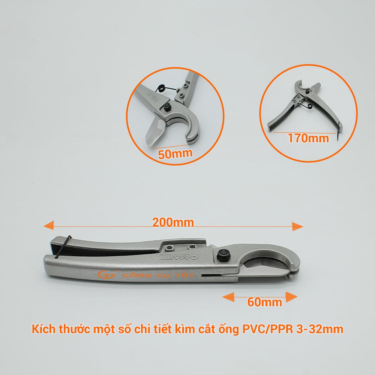 Kìm cắt ống PVC/PPR 3-32mm