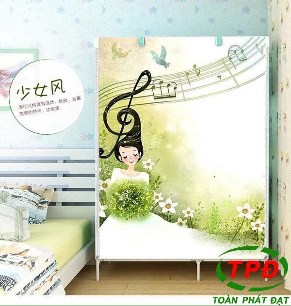 Tủ Vải 3D 2 Buồng 6 Ngăn Mẫu Mới Nhất