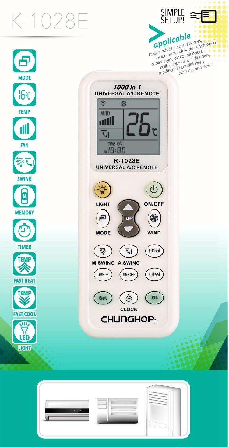 [HCM]ĐIỀU KHIỂN MÁY LẠNH ĐA NĂNG CHUNGHOP K-1028E TÍCH HỢP MÃ 1000 SẢN PHẨM