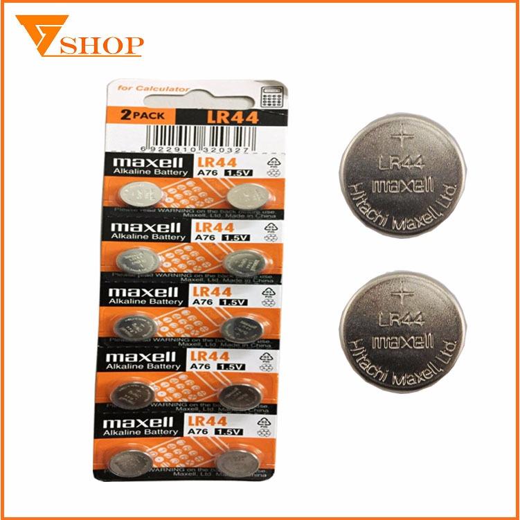 2 viên Pin LR44 Maxell Alkaline 1.5 V cao cấp