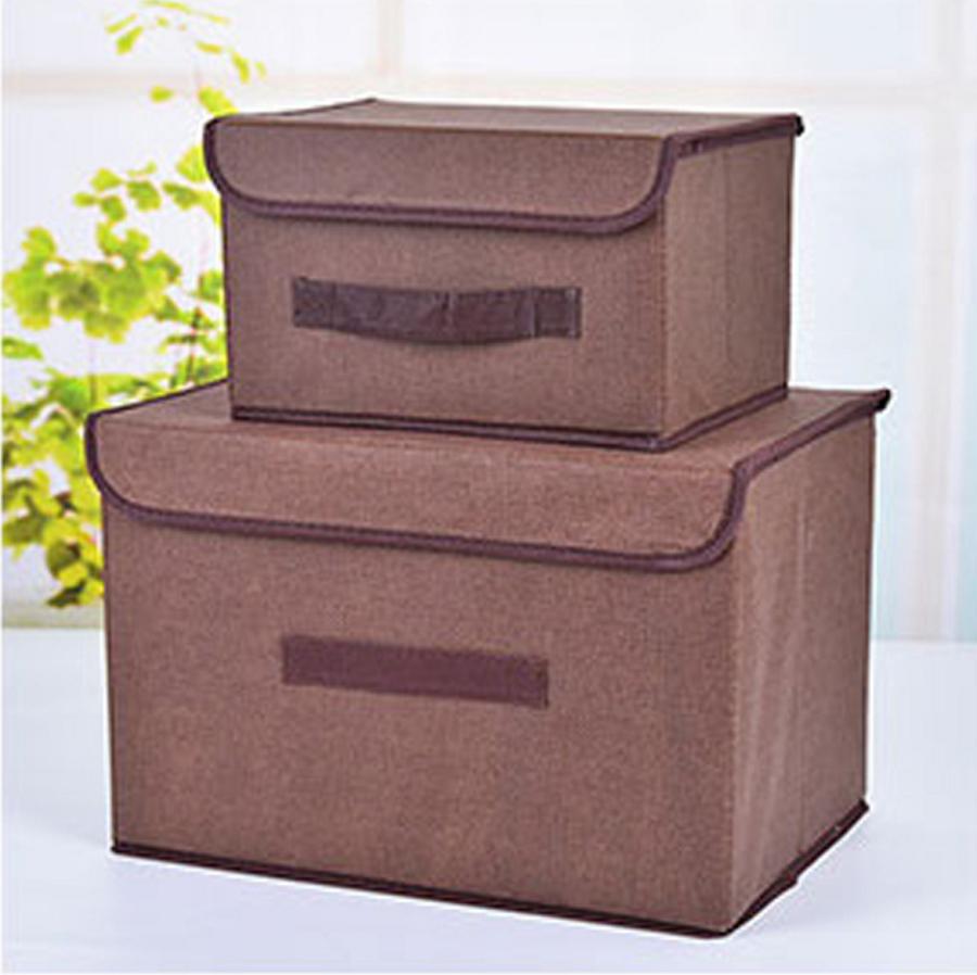 SÉT 2 TÚI VẢI ĐỰNG ĐỒ KHUNG CỨNG PHONG CÁCH HÀN QUỐC