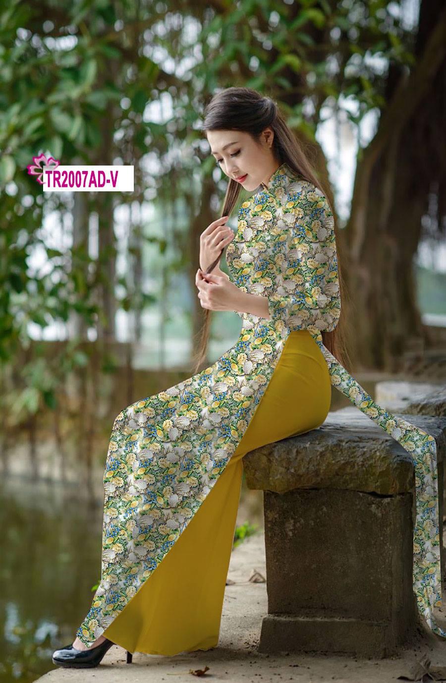 Vải bộ / áo dài in 3d - tr 2007 - shop ngọc tâm