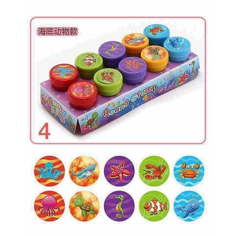 GIẢM Bộ đồ chơi Sét 10 con dấu kute cho bé