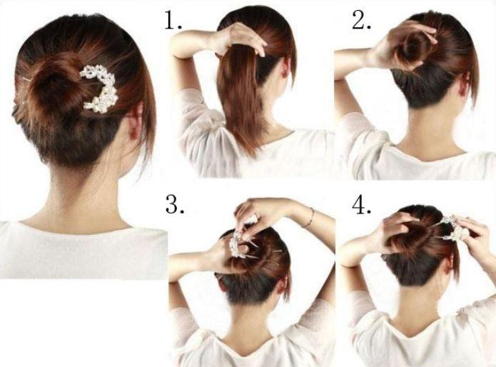 Trâm cài tóc ngọc trai đính đá