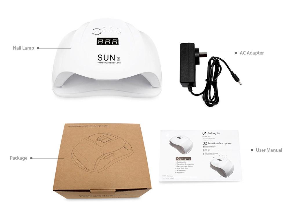 [HCM]Đèn hơ gel SUN X 54W (BH 6 tháng)