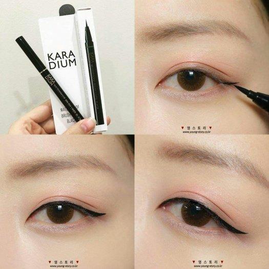 [HCM]Bút Dạ Kẻ Mắt Nước Karadium Waterproof Brush Liner Black
