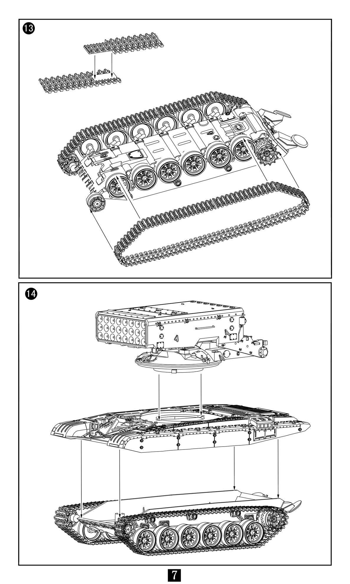 Mô hình lắp ghép xe chiến đấu TOS-1A (T-72 chassis)