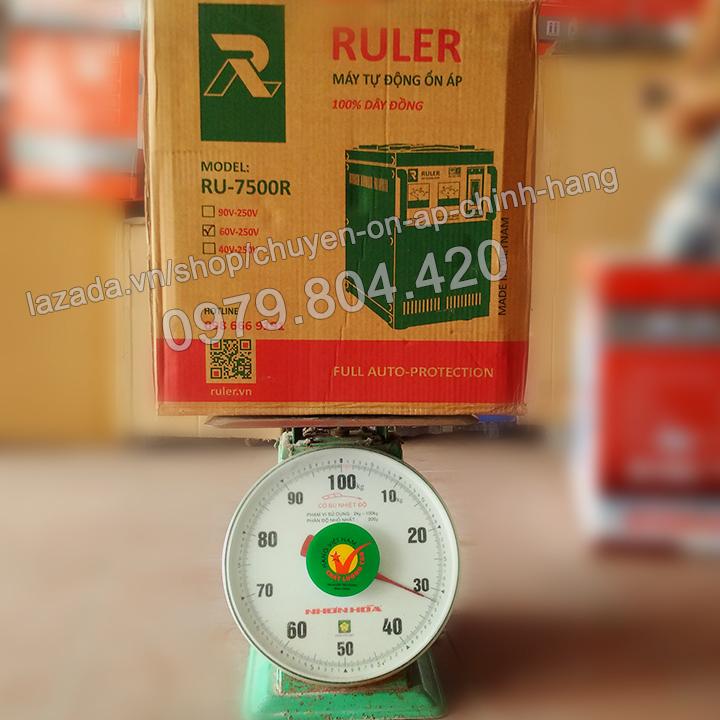 Ổn Áp Ruler 7,5KVA Dải 50-250V, Bảo Hành 4 Năm, 100% Dây Đồng