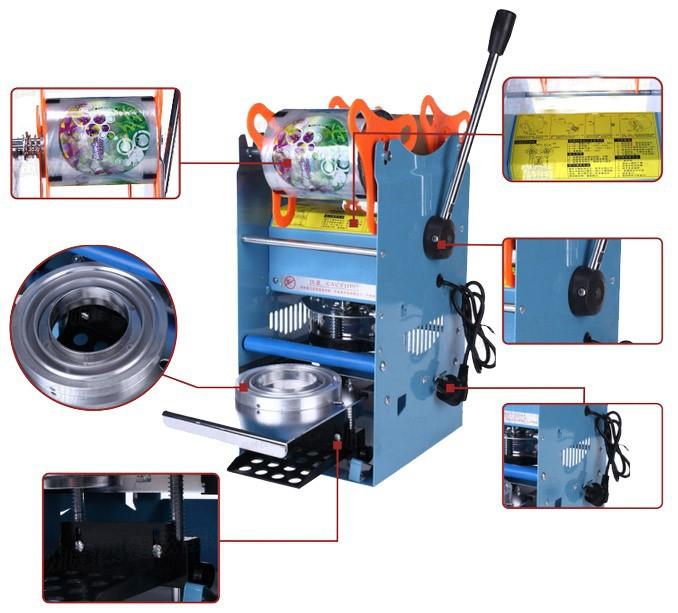 Máy dán miệng cốc, ly ET- D18 MỚI 2018