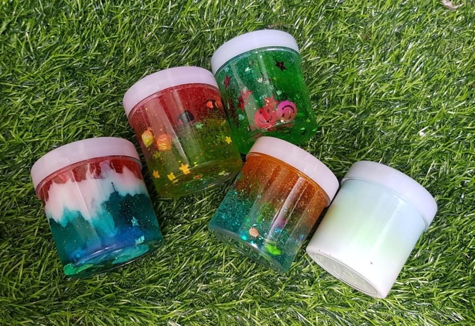 Slime trong hủ 150ml đủ màu - Tặng 10gram Tuyết nhân tạo - Cloud Slime