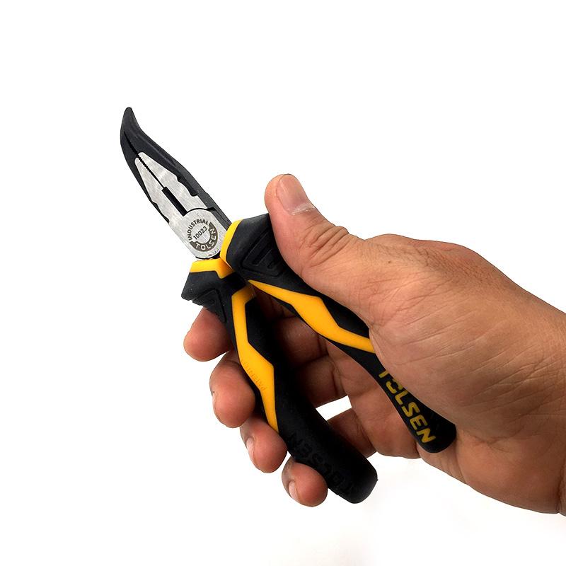 Kìm Răng Mũi Nhọn Cong 45 Độ CN 6" ( 160mm ) Tolsen 10023