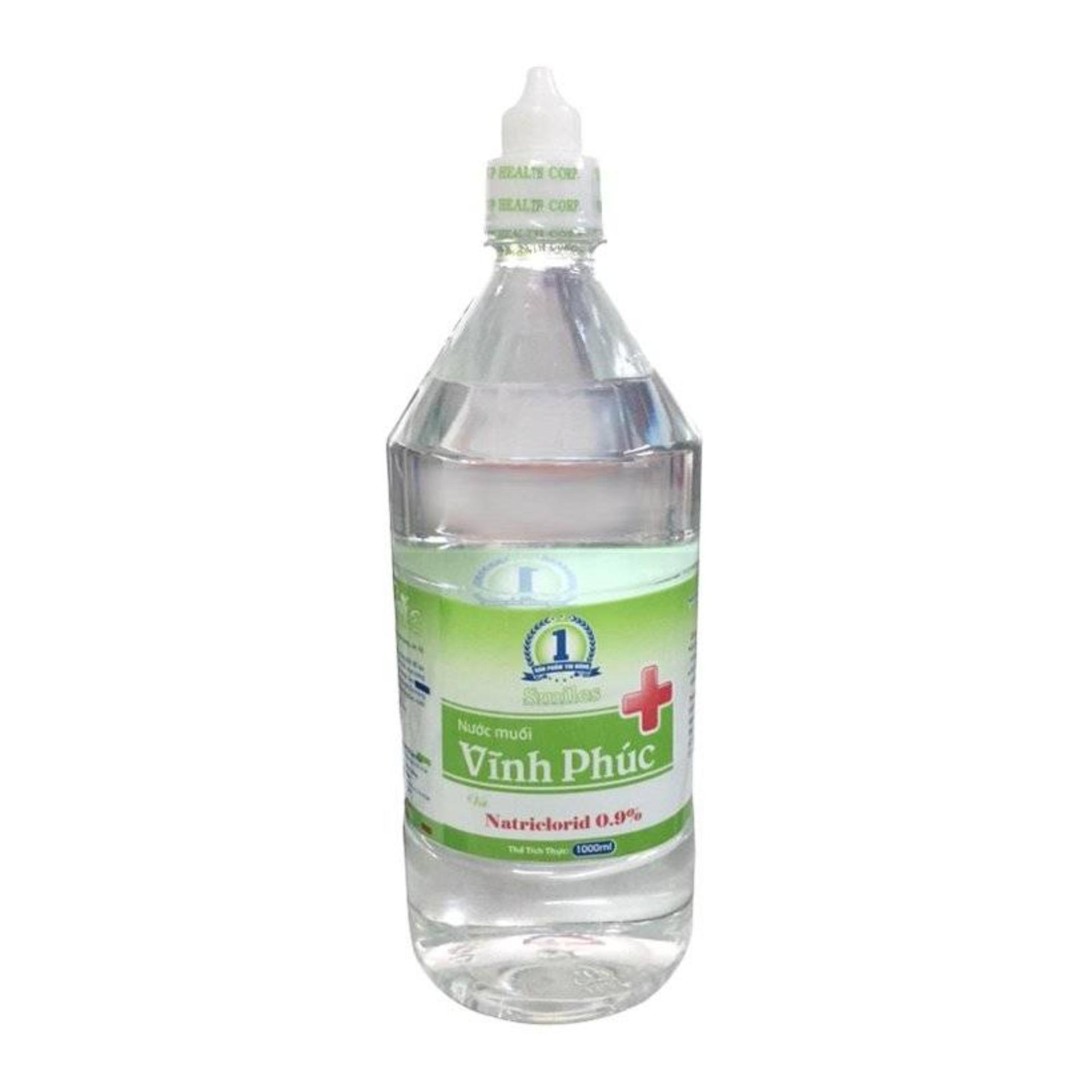 Nước muối Vĩnh Phúc Smiles Natriclorid 0.9% 1 lít