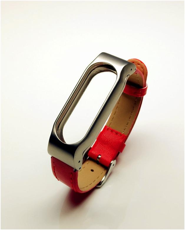 Dây đeo Da Mijobs thay thế dành cho Miband 2 (Màu Nâu)