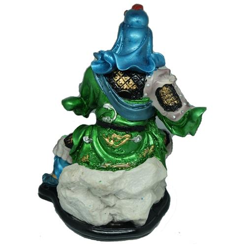 Tượng Quan Công đọc sách poly PT0149(26cm x 17 cm x 35cm)