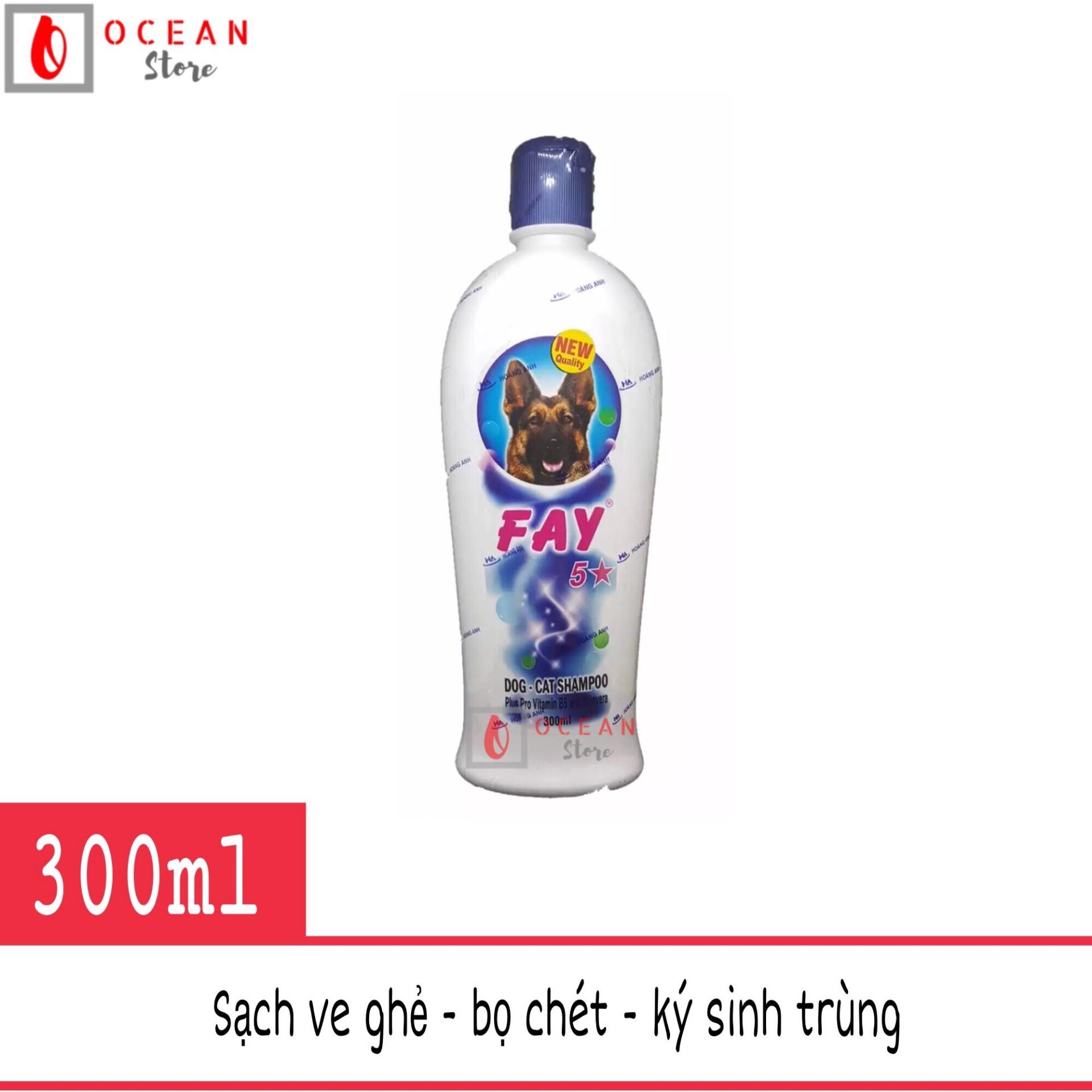 Sữa tắm diệt ve ghẻ, bọ chét, dưỡng lông thơm lâu cho chó mèo - Fay 5 sao 300ml