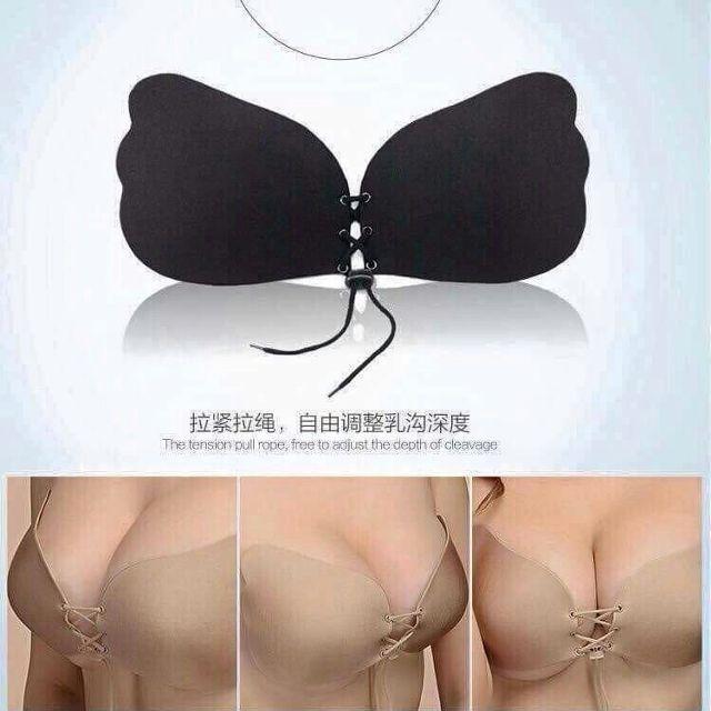 Áo dán nâng ngực dây rút