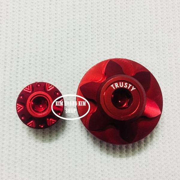 ốc mâm lửa trang trí xe Winner,Wave,Dream (màu Đỏ) Kim hoàng kim