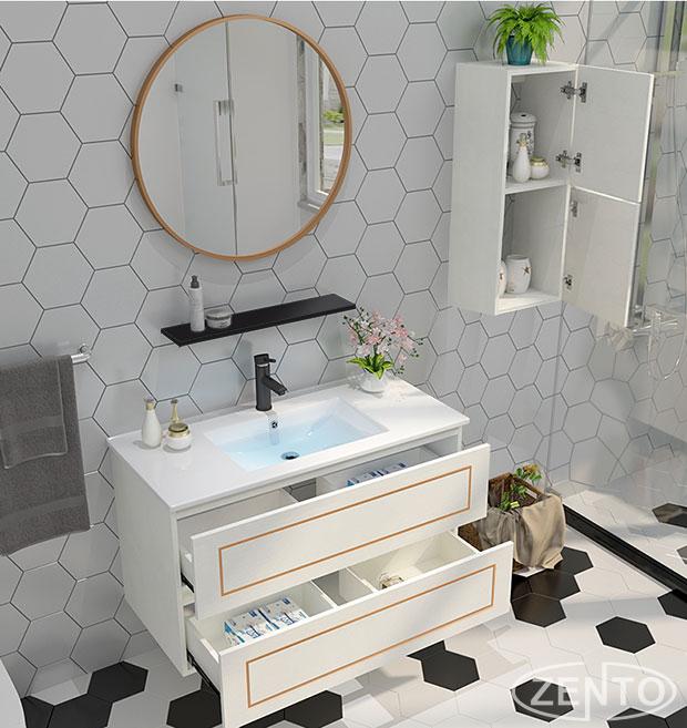 Bộ tủ, chậu, kệ gương Lavabo ZT-LV893