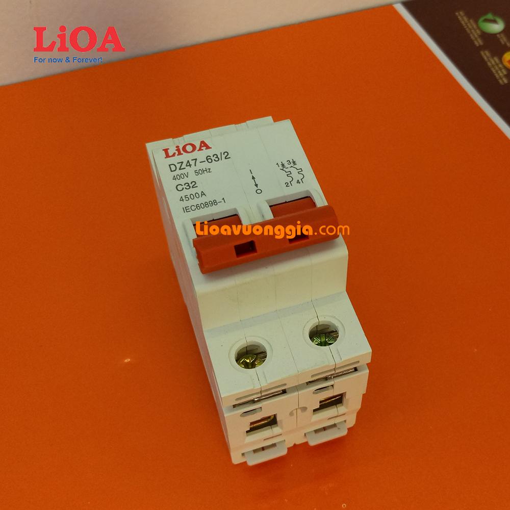 Cầu dao tự động (APTOMAT) LiOA 32A loại 2 cực - MCB2032-4.5