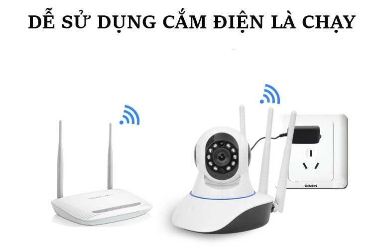 Camera wifi yoosee giám sát 3 râu - 960HD
