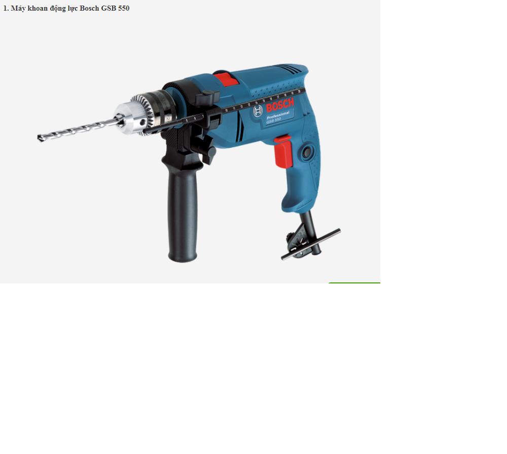 Bộ máy khoan động lực Bosch GSB 550 Electrican