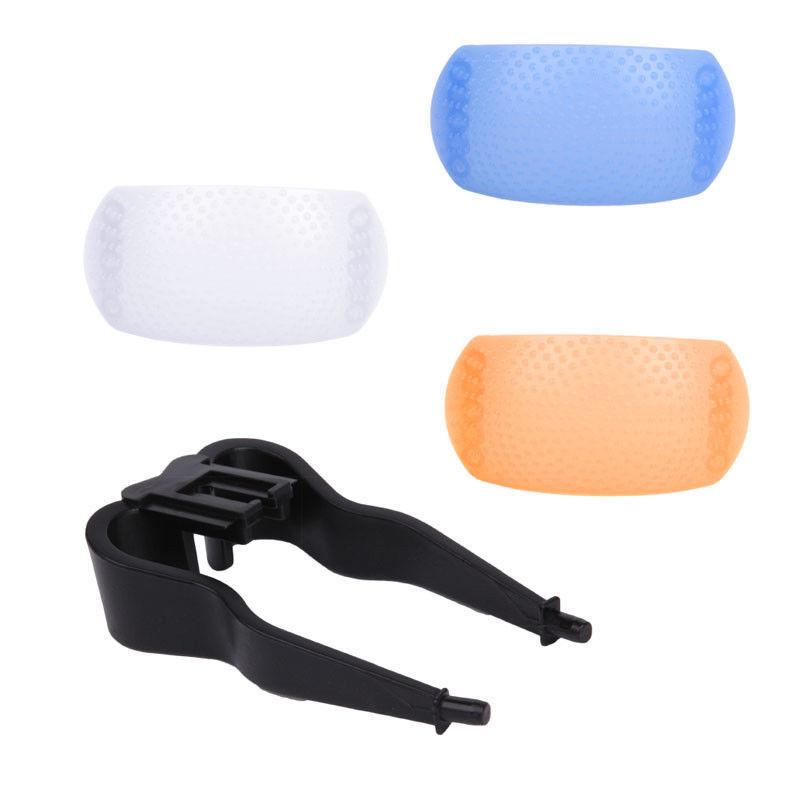 Tản sáng Flash cóc kit 3 màu Pop up Flash diffuser cho đèn cóc trên máy ảnh DSLR