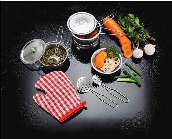 Bộ đồ chơi INOX 40 món Có bếp dành cho bé