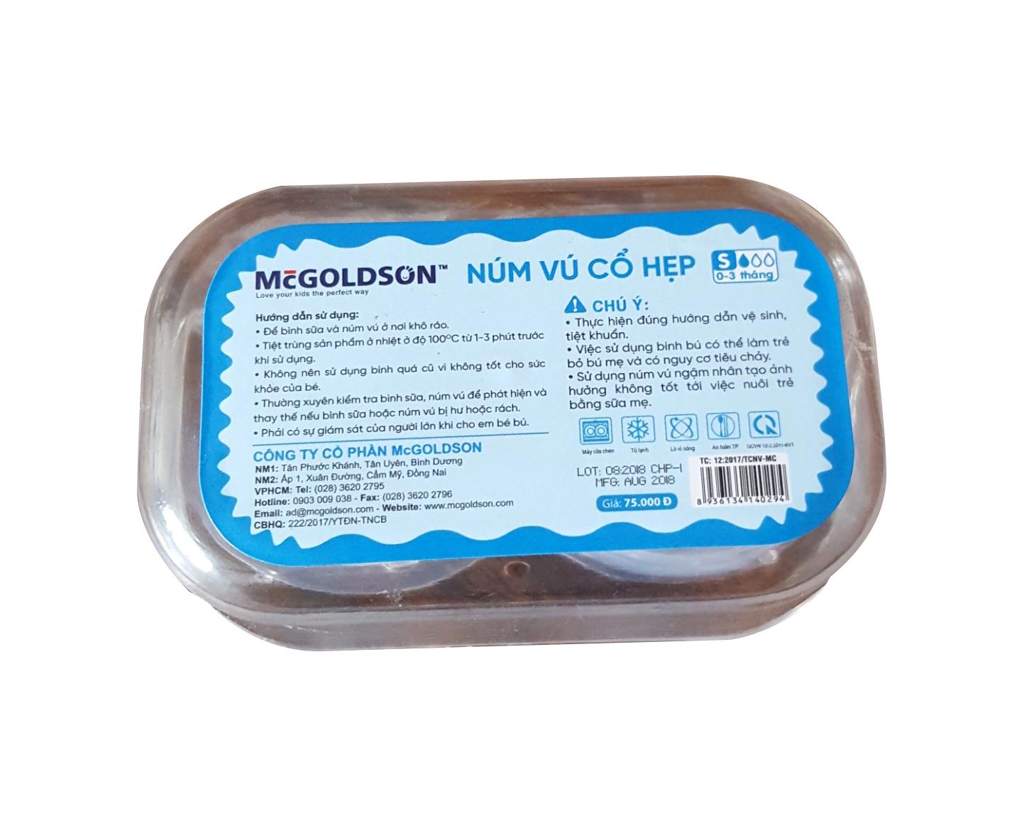 Núm vú cổ hẹp siêu mềm mcgoldson premium