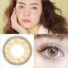 Combo Contact Lens Brown Color Eye Accessory Yearly 0 Degree Korea 1 Gift Lenses Container Case (MS:133)