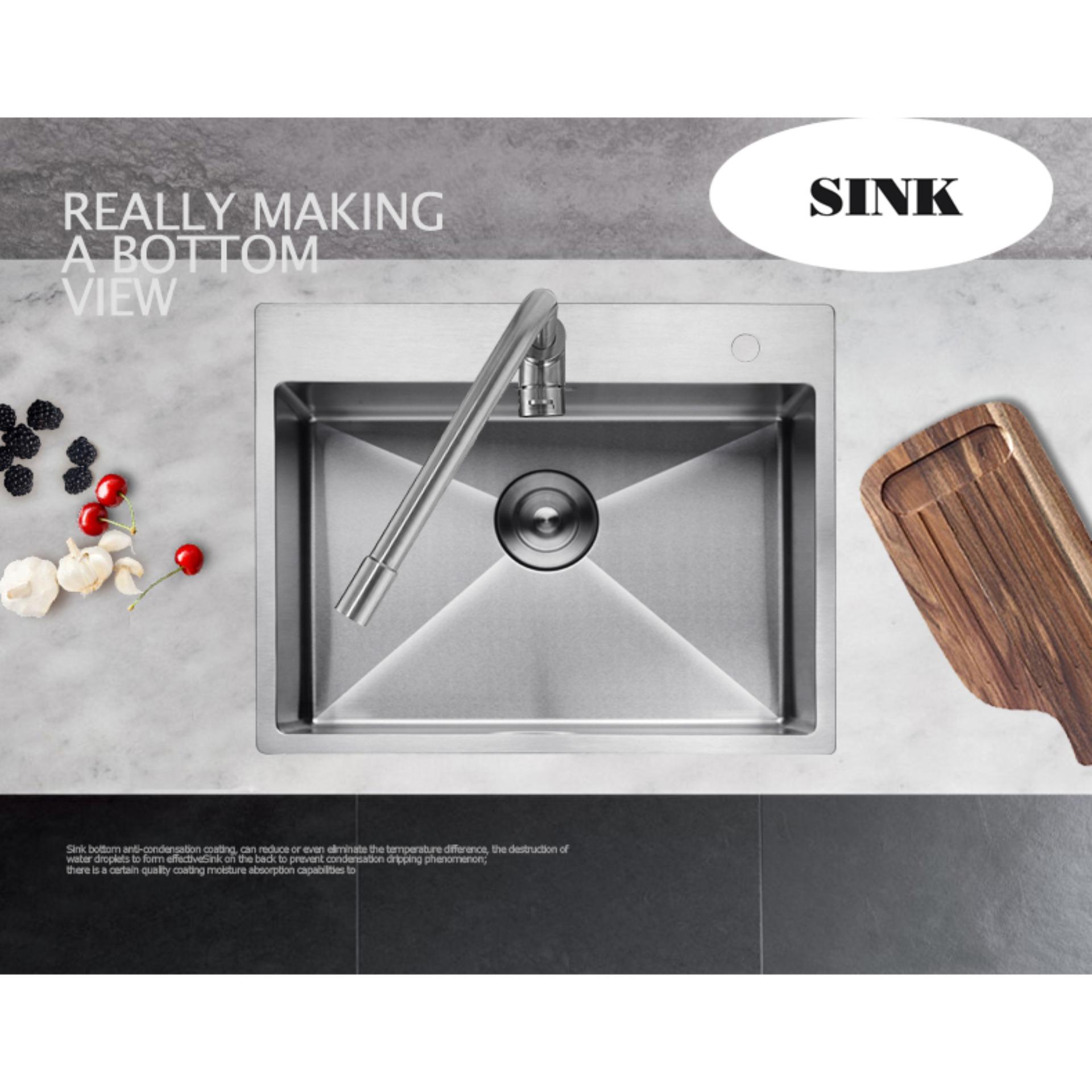 Chậu rửa bát inox JIKAS 7006 ( 60cm x 45cm)