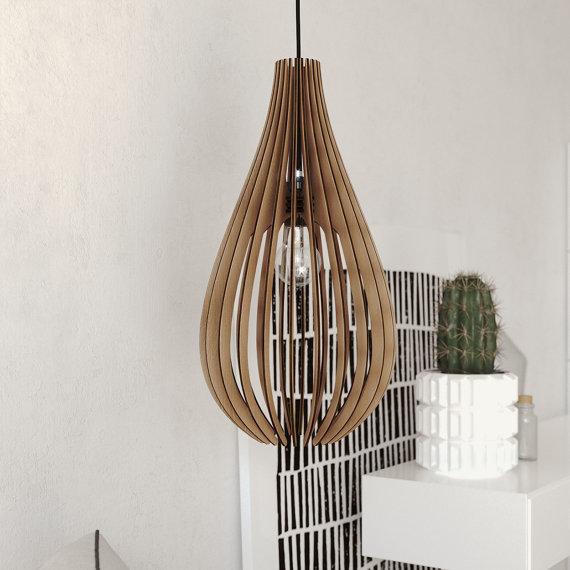 Đèn trang trí trần bằng gỗ Wood Pendant Light Chandelier